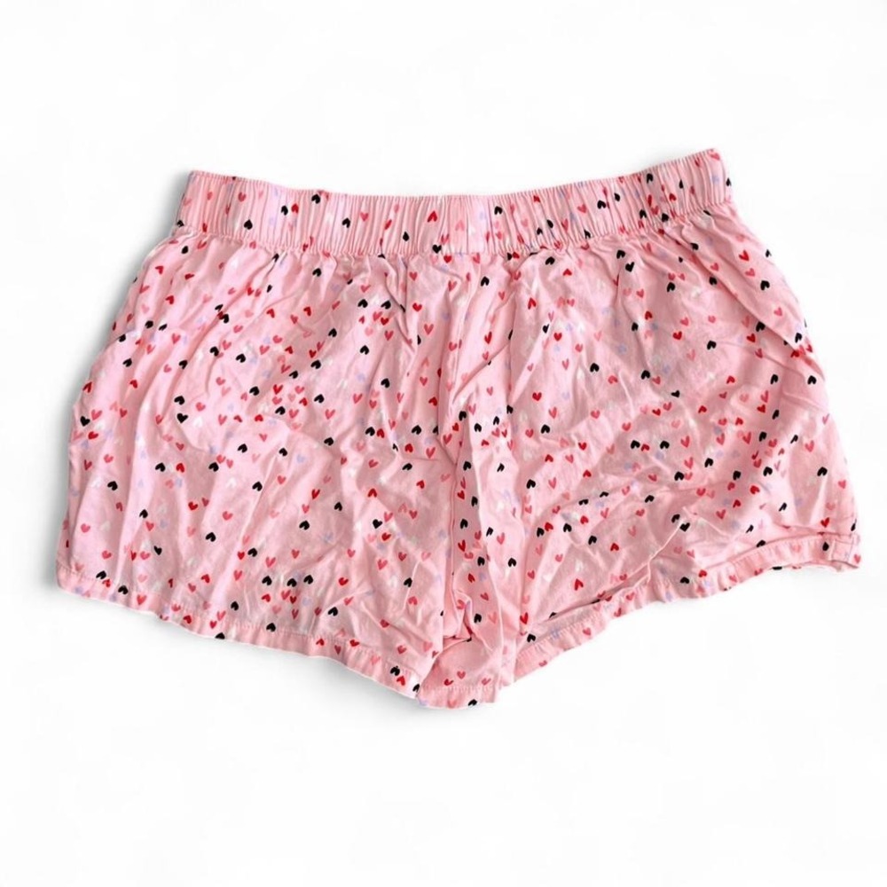 Joyspun Pink Heart Print Sleep Shorts Women's Small Cozy Lounge Pajama Y2K - Picture 4 of 4